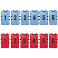 12PCS Soccer Pinnies - Quick Drying Football Team Jerseys